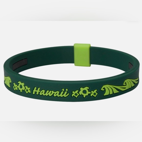 Phiten Limited Edition HAWAII Titanium Turtle Honu Bracelet Green Men Women NWT - Picture 1 of 5